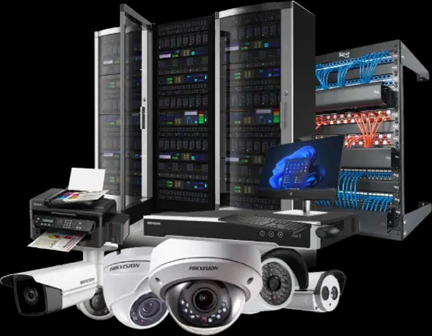 CCTV cameras, DVR, servers and networking products supplied by AS Infotech Bangalore