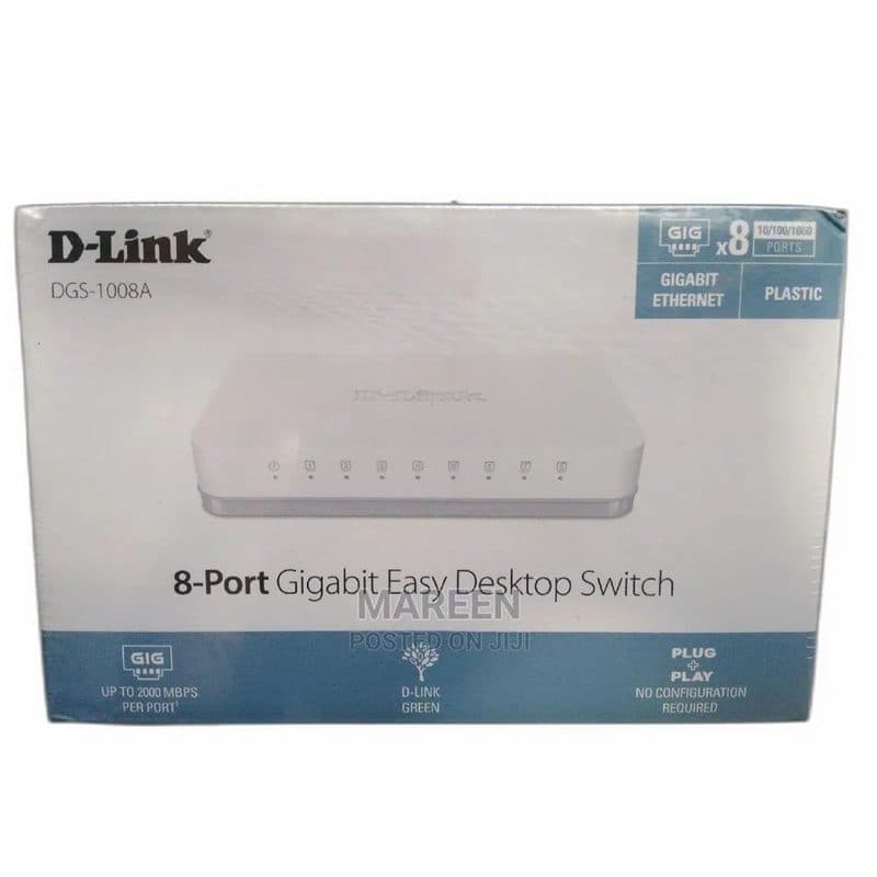 D-Link DGS-1008A 8-Port Gigabit Desktop Switch